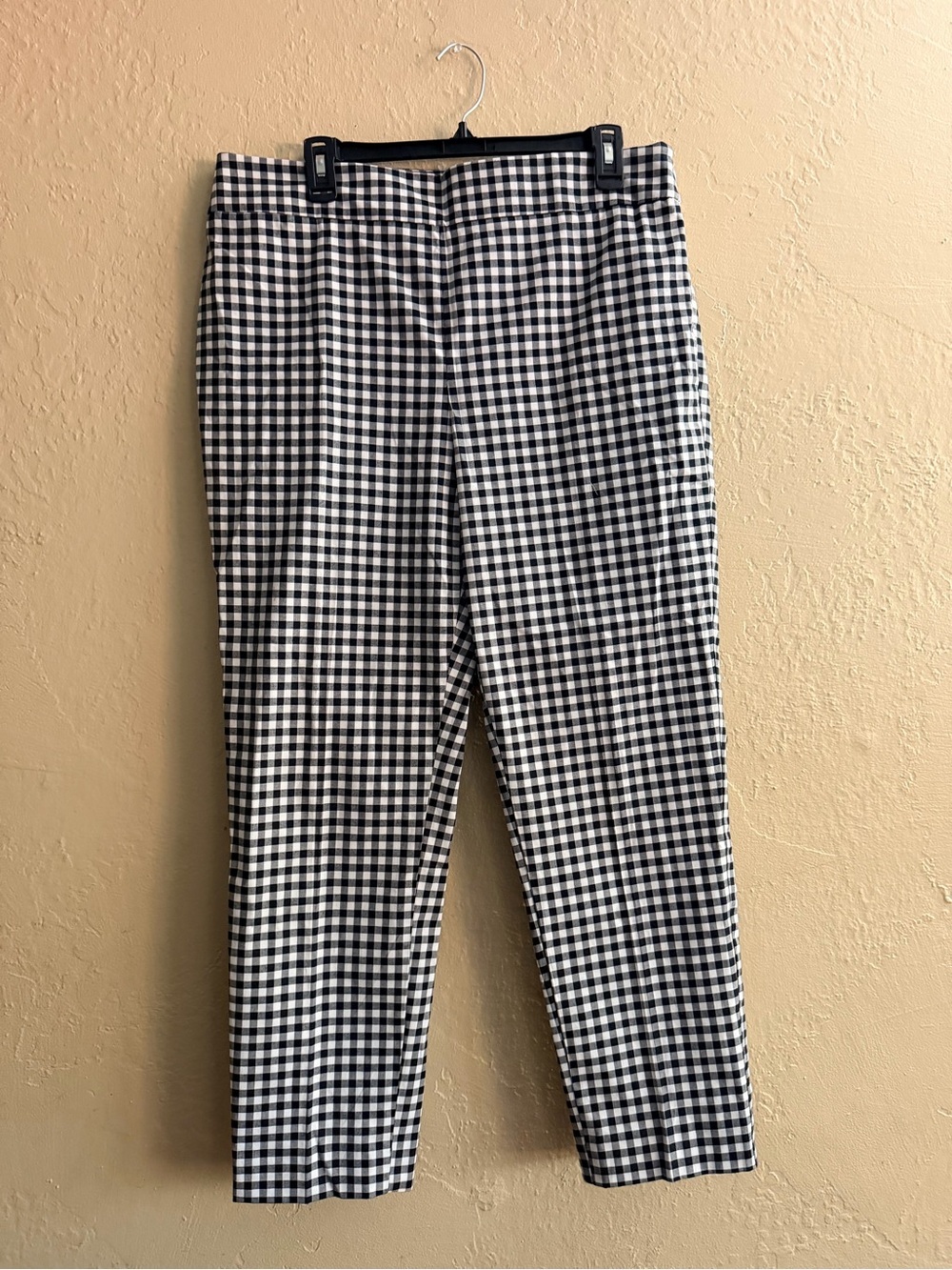 Talbots Black & White Gingham Cropped Pants